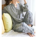 \GWクーポン利用で店内全品10%OFF/パジャマ 【オーガニックコットン使用】綿100% Wガーゼのルームパジャマ(M〜LL) レディース ミセス 大人 イン...