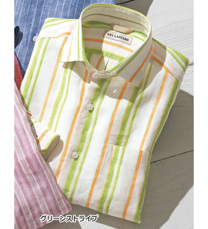 シャツ きちんと見えるフレンチリネン100％シャツ(S〜3L) ベルーナ 40代 50代 60代...