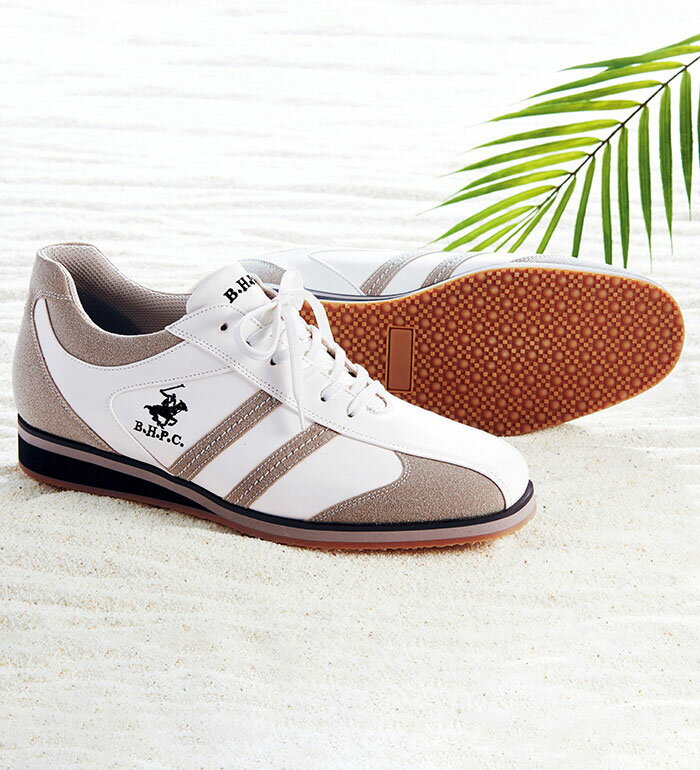 ＼4日間限定★店内全品10％OFFクーポン／スニーカー 23.5cm 24.0cm 24.5cm 25.0cm 25.5cm 26.0cm 26.5cm ＜ビバリーヒルズポロクラブ＞洗練ヒールアップスニーカー(23.5cm～26.5cm) ベルーナ 50代 60代 メンズ 紳士 大人 秋冬 秋冬服