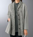 \10%OFFクーポン配布中※22日9時59分迄/ ジャケット M L LL 3L 4L 5L ロービングツイード素材切替ジャケットアンサンブル(M〜5L) ベ...