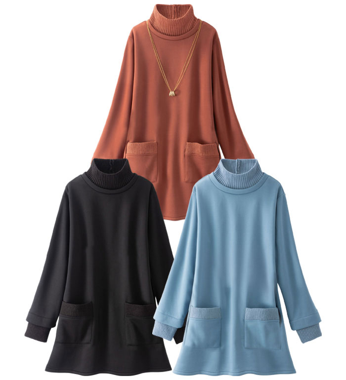 乐天商城 - ＼まとめ買いクーポン配布中／ニットプルオーバー M L LL 3L 4L 5L 【3色組】レイヤード風技ありプルオーバー(M〜5L) ベルーナ belluna 40代 50代 60代 ミセス 大人 レディース インナーコレクション 冬 ニット トップス
