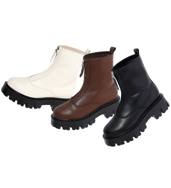 ＼4日間限定★店内全品10％OFFクーポン／ブーツ S(22.5cm) M(23.0～23.5cm) L(24.0～24.5cm) LL(25.0cm) センタージップ厚底ブーツ(S(22.5cm)～LL(25.0cm)) ベルーナ ラナン RANAN 30代 40代 50代 靴・履物 秋冬 秋冬服