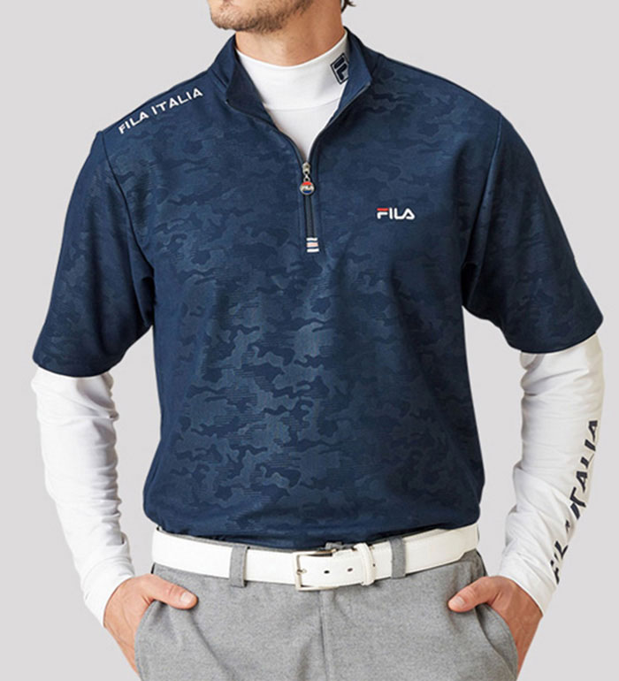 ＼お年玉クーポン2026円OFF／ ポロシャツ メンズ ＜フィラ＞コーデ済アンダー付迷彩ポロ 2025春 メンズライフ S-3L