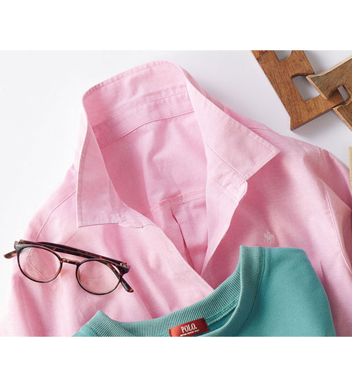 ＼まとめ買いクーポン配布中／シャツ 【POLO　BCS】オックス素材刺しゅうシャツ M-5L ベルーナ belluna 2025春 belluna-10219240 ベルーナ サンプル画像3