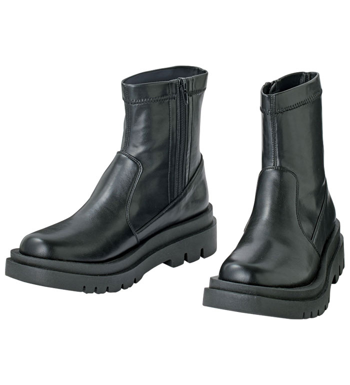 ブーツ レディース はっ水！厚底ブーツ 22.5cm-24.5cm ベルーナ belluna 2025春