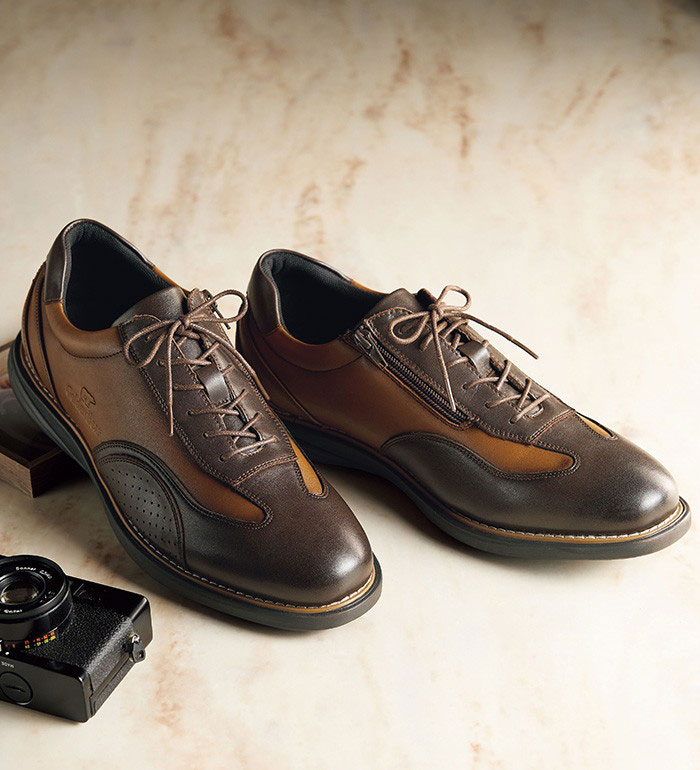 ＼Bulk purchase coupon available!／ Casual shoes <Golden Bear> Elegant shoes made with cowhide leather sneakers (24.5cm-27.0cm) Belluna 40s 50s 60s Men's Gentlemen Adult Men's Fashion Men's Belluna Winter Clothes
