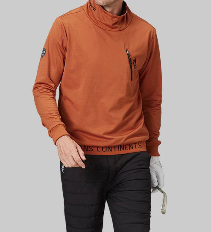 ＼Bulk purchase coupon available!／ Sweatshirt S M L LL 3L ＜Transcontinents Golf＞ Neck Warm Windbreaker (S~3L) Belluna 50s 60s Men's Fashion Adult Autumn/Winter Clothing Sweatshirt Tops