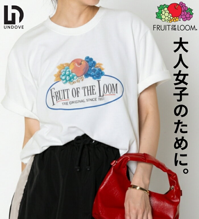 樂天商城 - ＼まとめ買いクーポン配布中／カットソー プルオーバー レディース 【FRUIT　OF　THE　LOOM】レトロロゴビックTシャツ 2026夏 ベルーナ belluna S-L アンドゥ—ヴ