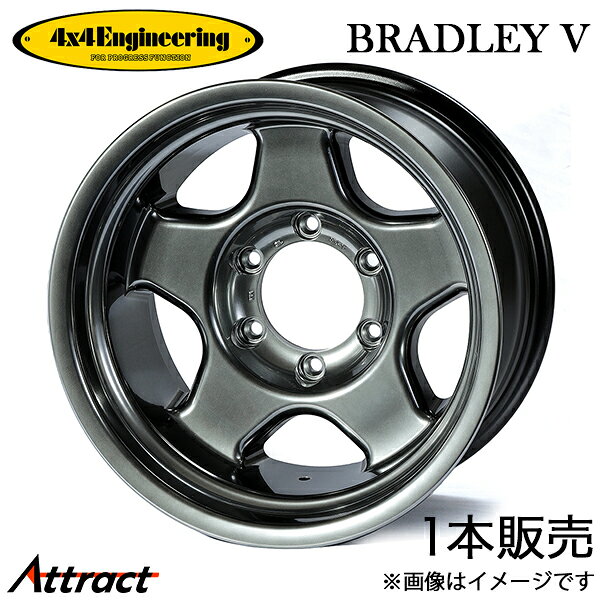 4x4エンジニアリング パジェロ V80系 ブラッドレーV アルミホイール 1本(18×8.5J 6-139.7 +40)4x4 Engineering BRADLEY V