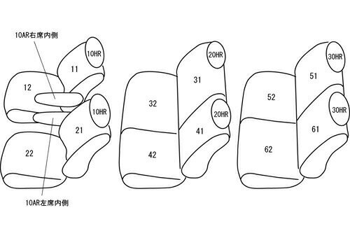 クラッツィオ シートカバー キルティングタイプ(ブラック×ブルーステッチ)ノア ガソリン AZR60G/AZR65G ET-0241 Clazzio
