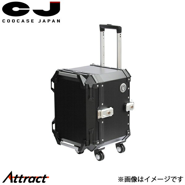 后部箱 - クーケース Q1 アルミ製トップケース キャスター付き ブラック CCT450B COOCASE バイク用品
