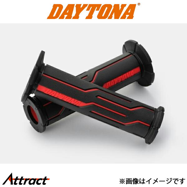 デイトナ バイク用 GRIPPY GRIP 22.2φ GG-D-LINE ブラック×レッド 品番 98445 DAYTONA