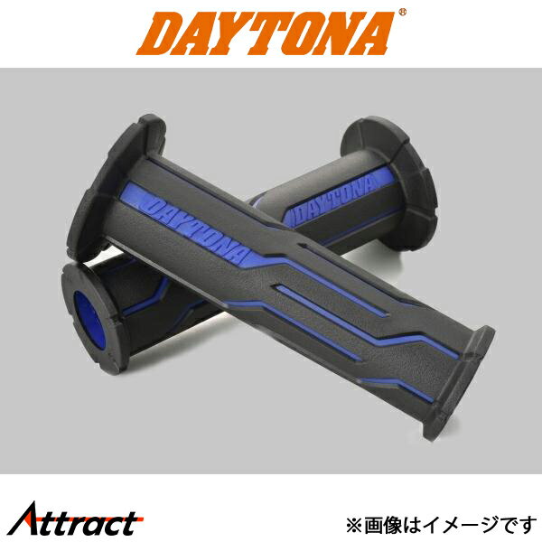 デイトナ バイク用 GRIPPY GRIP GG-D-LINE ブラック×ブルー 120mm 品番 99270 DAYTONA