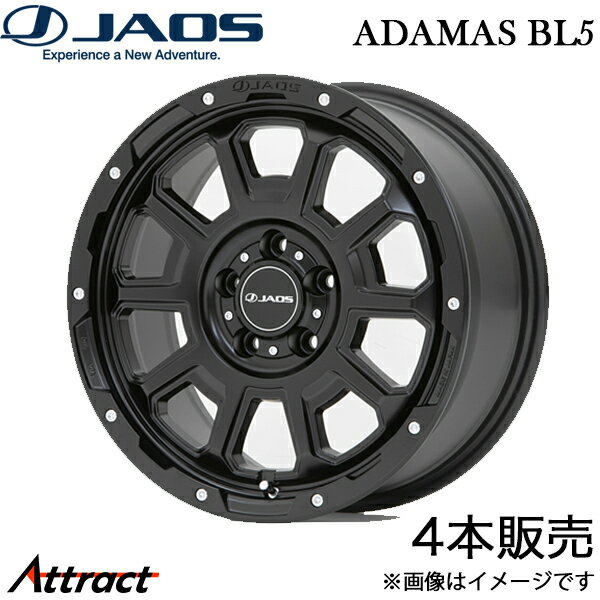 ジャオス アダマスBL5 RAV4 50系 アルミホイール 4本(17×7.5J 5-114.3 +40 マットブラック)B900C776MB JAOS ADAMAS BL5 ホイール