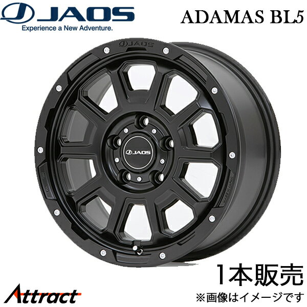 ジャオス アダマスBL5 ラングラー JK アルミホイール 1本(17×7.5J 5-127 +44 マットブラック)B900E775MB JAOS ADAMAS BL5 ホイール