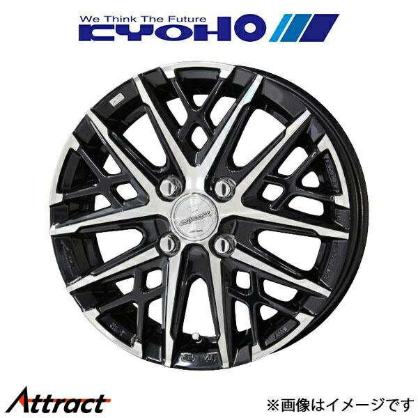 共豊 スマック グレイヴ アルミホイール 1本 パッソ M700A/M710A(14×5.0J 4-100 INSET34 サファイアブラックポリッシュ)KYOHO