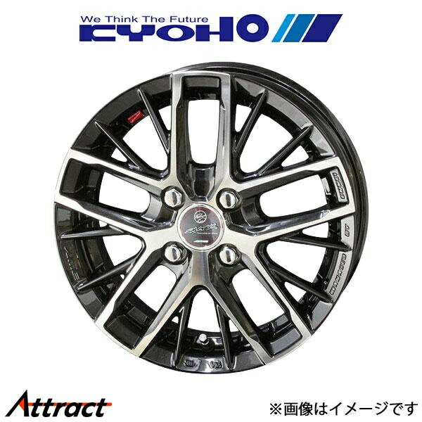 共豊 スマック レヴィラ アルミホイール 1本 ブーン M700S/M710S(14×5.5J 4-100 INSET43 サファイアブラックポリッシュ)KYOHO