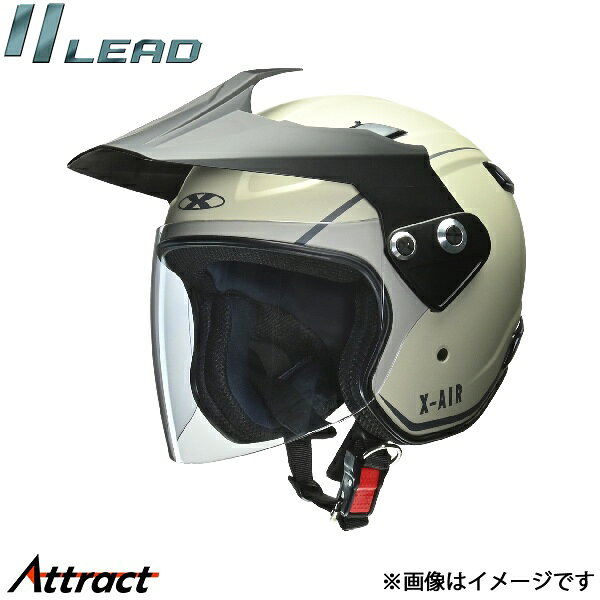 メーカー希望小売価格はメーカーサイトに基づいて掲載しています。メーカーリード工業品名RAZZO-V ヘルメット型番JAN4952652152032カラーマットデザート商品サイズLサイズ (59-60cm未満)適合情報全排気量対応仕様商品説明 リード工業(LEAD) X-AIR RAZZO-V (ラッツォ 5)用途に応じて使い分けが可能なアドベンチャーヘルメット2005年にグッドデザイン賞を受賞したスポーツジェットヘルメット・RAZZOの流れを汲むバイザー付きジェットヘルメット。X-AIRシリーズの象徴とも言える曲線が織り成す先進性のエアロダイナミクスシェル、空気の流れを導くダイレクトベンチレーション、メッシュ素材を採用した着脱式内装に加え、バイザーの着脱ができスタンダードジェットとしても使用が可能。●特徴・3WAY仕様バイザーとシールドを装備しアドベンチャーヘルメットとして、バイザーを外しスタンダードジェットとしても使用可能。シールドを外してバイザーのみ取り付けもできる。用途に応じて使い分けられる3WAY仕様。・エアロダイナミクスシェル後方に絞りこまれるような美しいシルエット。優れた空力特性と造形美を両立させた エクステリアデザイン。その伸びやかなジオメトリーがエアロダイナミクスを極限まで追求する。・ダイレクトエアインテークフロントの両サイドに開閉式ダイレクトインテークを装備。走行風を効率よくヘルメットの内部へ導く。・シーケンシャルアウトレットインテークから導かれた走行風はメッシュ内装を通り抜け下方へレイアウトしたシーケンシャルアウトレットより吸い出されるように排出、効率的なエアフローを確立。・開閉式シールドシールド素材には強靭なポリカーボネイトを採用。ハードコート・UVカット仕様。全天候に対応したライトスモークシールドを標準装備。・ゴーグルストラップゴーグルのバンドを固定するストラップを装備。シールドを外した状態にゴーグルを装着することも可能。・着脱式内装通気性の良いメッシュ材を使用し、帽体内にこもりやすい熱やムレを軽減。内装パッドは全て取り外しが洗浄可能。・ワンタッチバックルあご紐にはリリースボタンひとつで簡単にヘルメットを着脱できるワンタッチバックルを採用。ヘルメットホルダー固定用のDリングを装備。●製品仕様-------------------------------------カラー：マットブラック・マットグリーン・マットデザートサイズ：Mサイズ(57-58cm未満)・Lサイズ(59-60cm未満)・XLサイズ(61-62cm未満)シールド：ライトスモークシールド標準装備あご紐：ワンタッチホルダー付属品：シールド固定用ビス4本 (品番：STRADAB) 規格：SG / PSCマーク (全排気量対応)素材：帽体,ABS　シールド,ポリカーボネイト 製品重量：1,290g寸法：約W275×D350×H290mmマークの種類：PSCマーク・SG規格届出事業者名：株式会社リード工業登録検査機関名称：一般財団法人製品安全協会備考注意事項