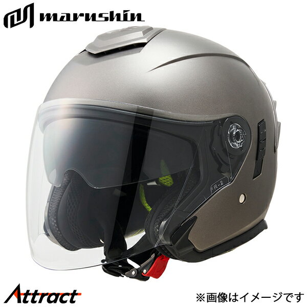 マルシン工業 MSJ2 JE-1 サンバイザージェットヘルメット フラットガンメタリック L(59〜60cm) 01002528 MARUSHIN ヘルメット(2.0)