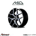 MID RMP 025FX アルミホイール 1本 ハリアー 60系(18×8J 5-114.3 INSET42 ブラックポリッシュ/ハイブリッドクリア(センターキャップシルバー))(2)