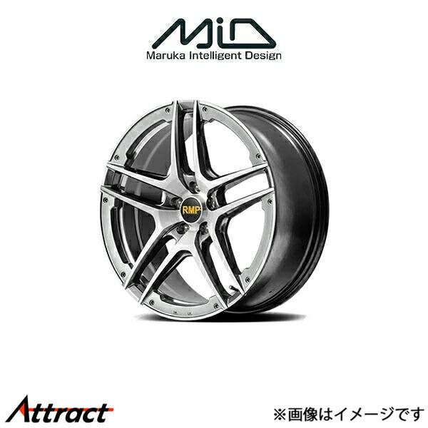 MID RMP 025SV アルミホイール 1本 マークX 130系(18×8J 5-114.3 INSET42 ハイパーメタルコート/ブラッシュド/アンダーカット)