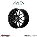 MID RMP 028F アルミホイール 1本 IS300h/IS250 30系(18×8J 5-114.3 INSET42 セミグロスブラック+リムエッジDC...