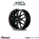 MID RMP 820F アルミホイール 4本 アウトランダー PHEV GG系(18×8J 5-114.3 INSET42 セミグロスブラック/デュアルポリッシュ/ピンクゴールドクリア)(2)
