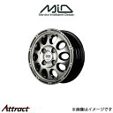 MID マナレイスポーツ ガイアクロス アルミホイール 4本 サンバー バン 300系(12×4B 4-100 INSET42 ブラックポリッシュ/ブラッククリ...