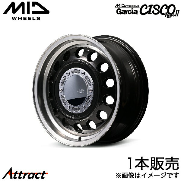 MID ガルシアシスコ TypeII AZワゴン MJ23 アルミホイール 1本(15×4.5J 4-100 +45 ブラック/リムポリッシュ)マルカ Garcia CISCO TypeII