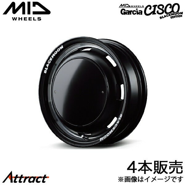 MID ガルシアシスコ ブラックムーンED N-BOX/N-BOXカスタム JF1/JF2 アルミホイール 4本(14×4.5J 4-100 +45 セミグロスブラック+リムヴァーレイポリッシュ+セミグロスプレーンパッケージ)マルカ Garcia CISCO BLACKMOON EDITION