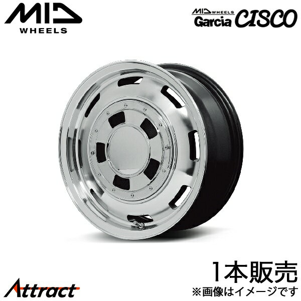MID ガルシアシスコ AZワゴン MJ23 アルミホイール 1本(14×4.5J 4-100 +45 メタリックグレーポリッシュ)マルカ Garcia CISCO