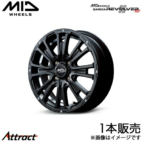MID ガルシアSSリボルバーKC トッポ H82A アルミホイール 1本(14×4.5J 4-100 +45 セミグロスブラック/アンダーカットDC)マルカ GARCIA SS REVOLVER KC