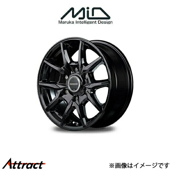 MID ロードマックス KG25 アルミホイール 4本 キャラバン 25系(15×5.5J 6-139.7 INSET45 ブラック)ROADMAX KG25