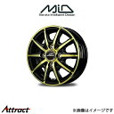 MID シュナイダー RX10-K アルミホイール 4本 エブリィ ワゴン DA17W(12×3.5B 4-100 INSET42 ブラックポリッシュ/クリスタルゴールドクリア)SCHNEIDER RX10-K(2)