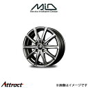 MID ユーロスピード V25 アルミホイール 4本 タウンボックス 17系(12×4B 4-100 INSET42 メタリックグレー)EUROSPEED V25(2)