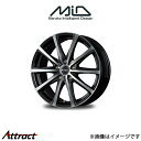 MID ユーロスピード V25 アルミホイール 4本 RAV4 30系(17×7J 5-114.3 INSET38 ブラックポリッシュ)EUROSPEED V25(2)