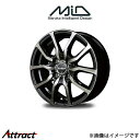 MID ユーロスピード DC52 アルミホイール 1本 キャロル HB25S(12×3.5B 4-100 INSET42 ブラックポリッシュ+アーミーブラッククリア)EUROSPEED DC52(2)