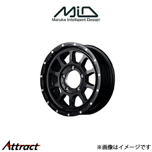 MID ナイトロパワー M10パーシングJ アルミホイール 1本 ジムニー 23系(16×5.5J 5-139.7 INSET20 セミグロスブラック/マシニング)NITRO POWER M10 PERSHING J