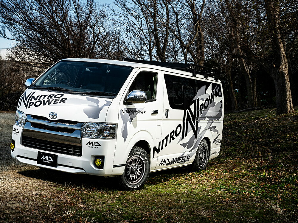 MID ナイトロパワーM16アサルト ハイエース 200系 アルミホイール 1本(16×6.5J 6-139.7 +38 セミグロスブラック)マルカ NITRO POWER M16 ASSAULT