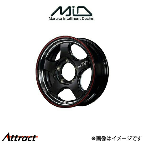MID RMPレーシング R05HC アルミホイール 1本 ジムニー 64系(16×5.5J 5-139.7 INSET20 ブラックリムヴァーティカルポリッシュ/レッドライン)RMP RACING R05HC