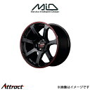 MID RMPレーシング R07 アルミホイール 1本 クロストレック GUE(17×7J 5-114.3 INSET48 ブラック/リムレッドライン)RMP RACING R07(2)