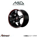 MID RMPレーシング R50 アルミホイール 1本 スカイラインクロスオーバー 50系(17×7J 5-114.3 INSET48 ブラック/リムレッドライン)RMP RACING R50(2)