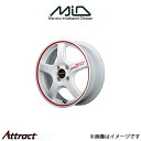 MID RMPレーシング R50 アルミホイール 1本 N-WGN JH系(15×5J 4-100 INSET45 ホワイト/リムレッドライン)RMP RACING R50(2)