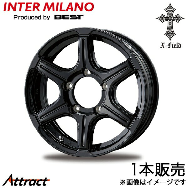 インターミラノ クロスフィールド β ジムニー JB64W アルミホイール 1本(16×5.5J 5-139.7 +22 ブラック)INTER MILANO X-FIELD