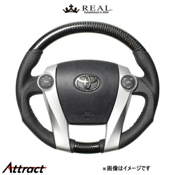 レアル ステアリング オリジナルシリーズ(ブラックカーボン)プリウスα 40系 30-2-BKC REAL