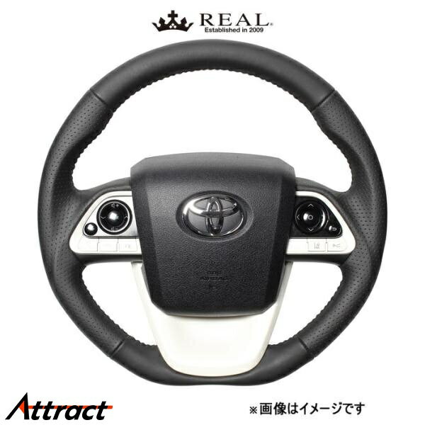 レアル ステアリング オリジナルシリーズ(オールレザー)MIRAI 10系 50-LPB-BK REAL