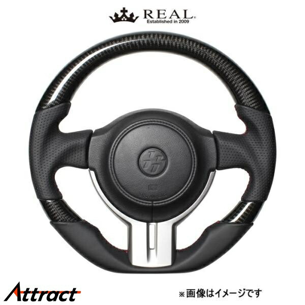 レアル ステアリング プレミアムシリーズ Dシェイプ(ブラックカーボン3C)BRZ ZC6 F4-D-BKC-3 REAL