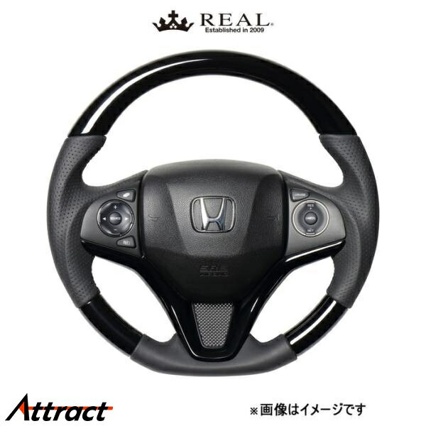レアル ステアリング オリジナルシリーズ(ピアノブラック)グレイス GM4/5GM/GM6/GM9 HNA-PBW-BK REAL