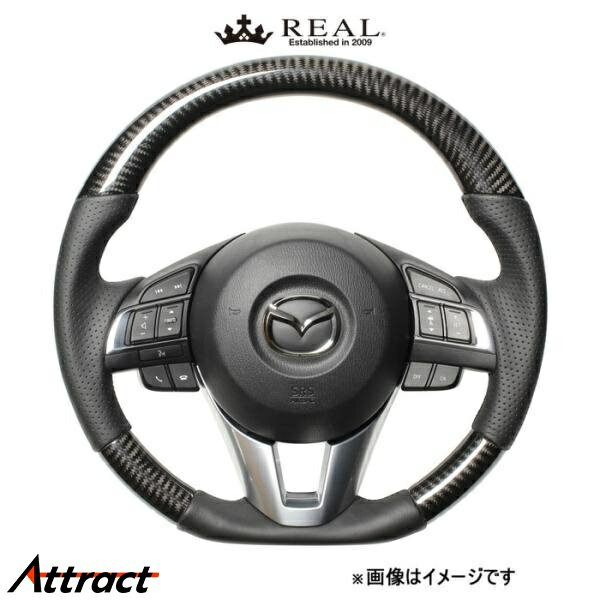 レアル ステアリング オリジナルシリーズ(ブラックカーボン)アテンザ GJ MZB-BKC-BK REAL