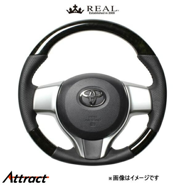 レアル ステアリング オリジナルシリーズ(ブラックウッド)ラクティス 120系 P130-BKW-BK REAL